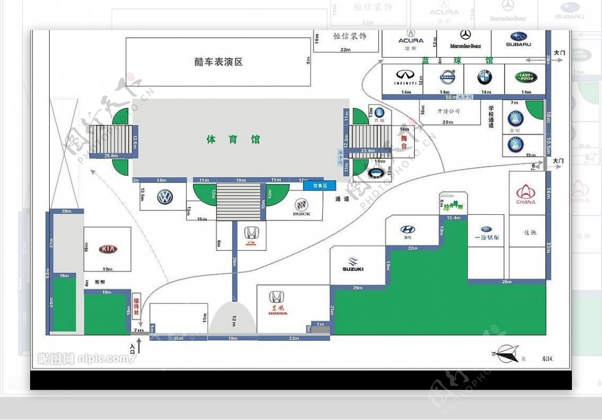 宝鸡第三届车展平面图图片