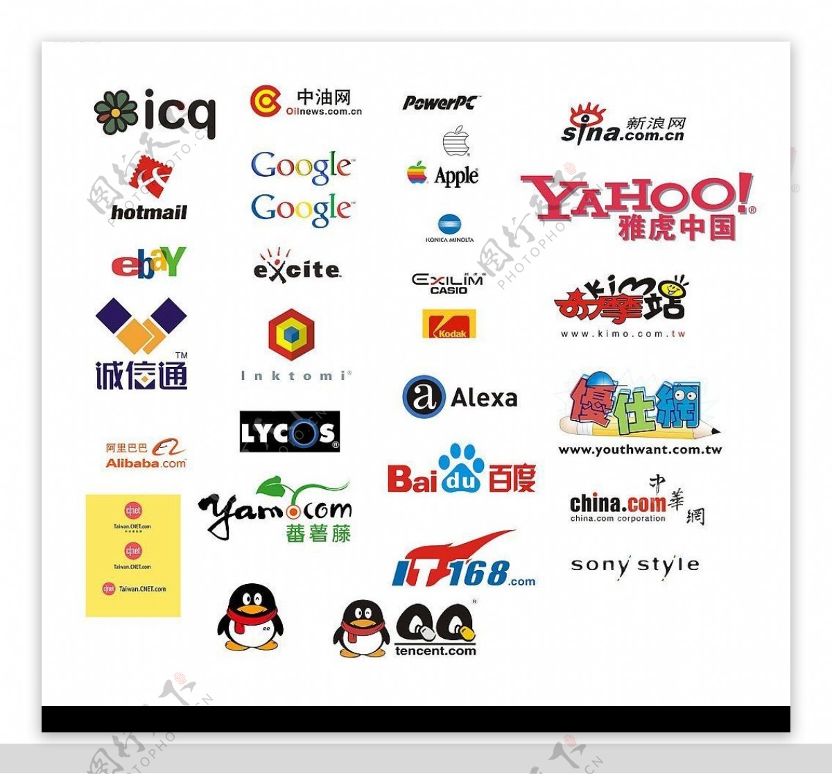 知名网站标志图片素材-编号11586310-图行天下