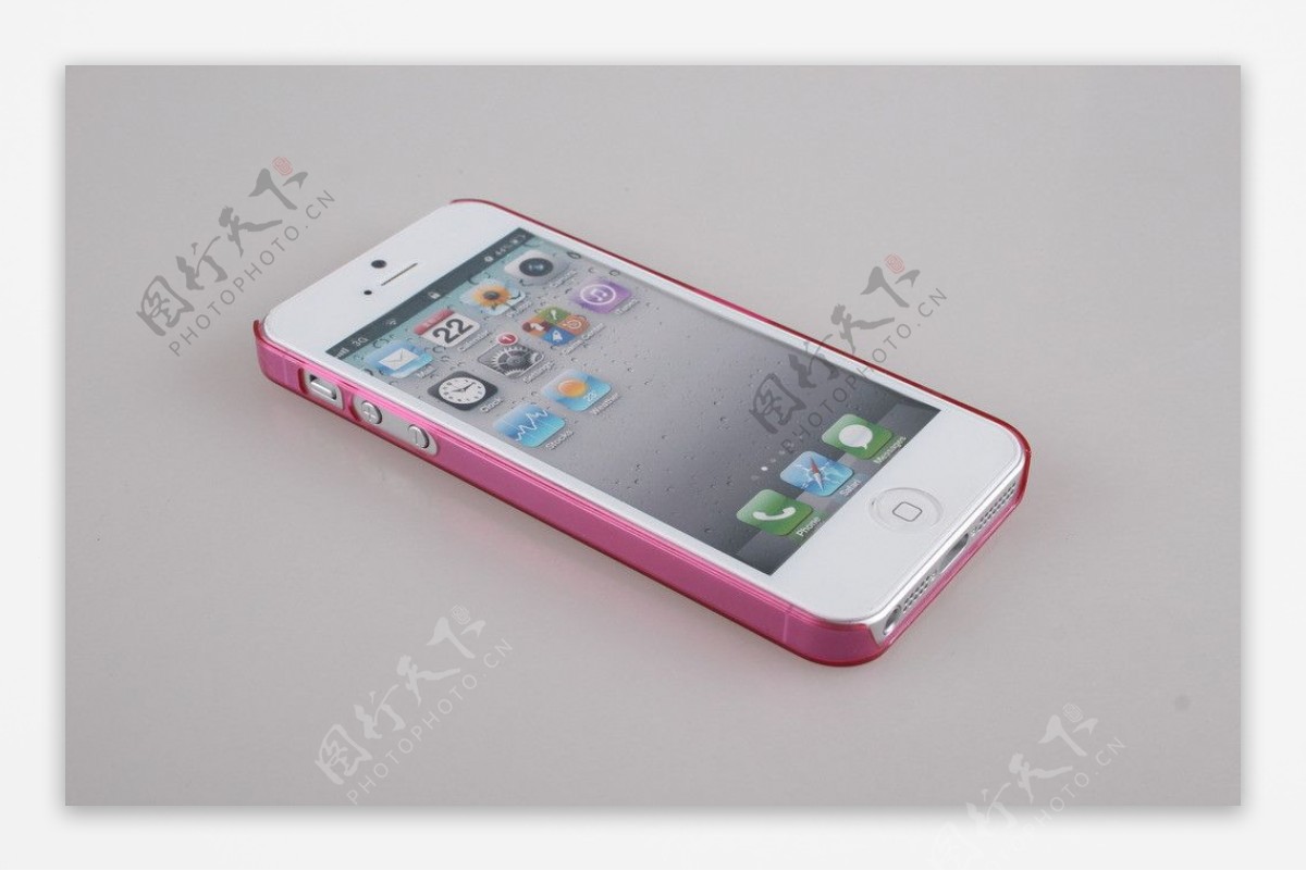 紫色苹果5手机保护套图片