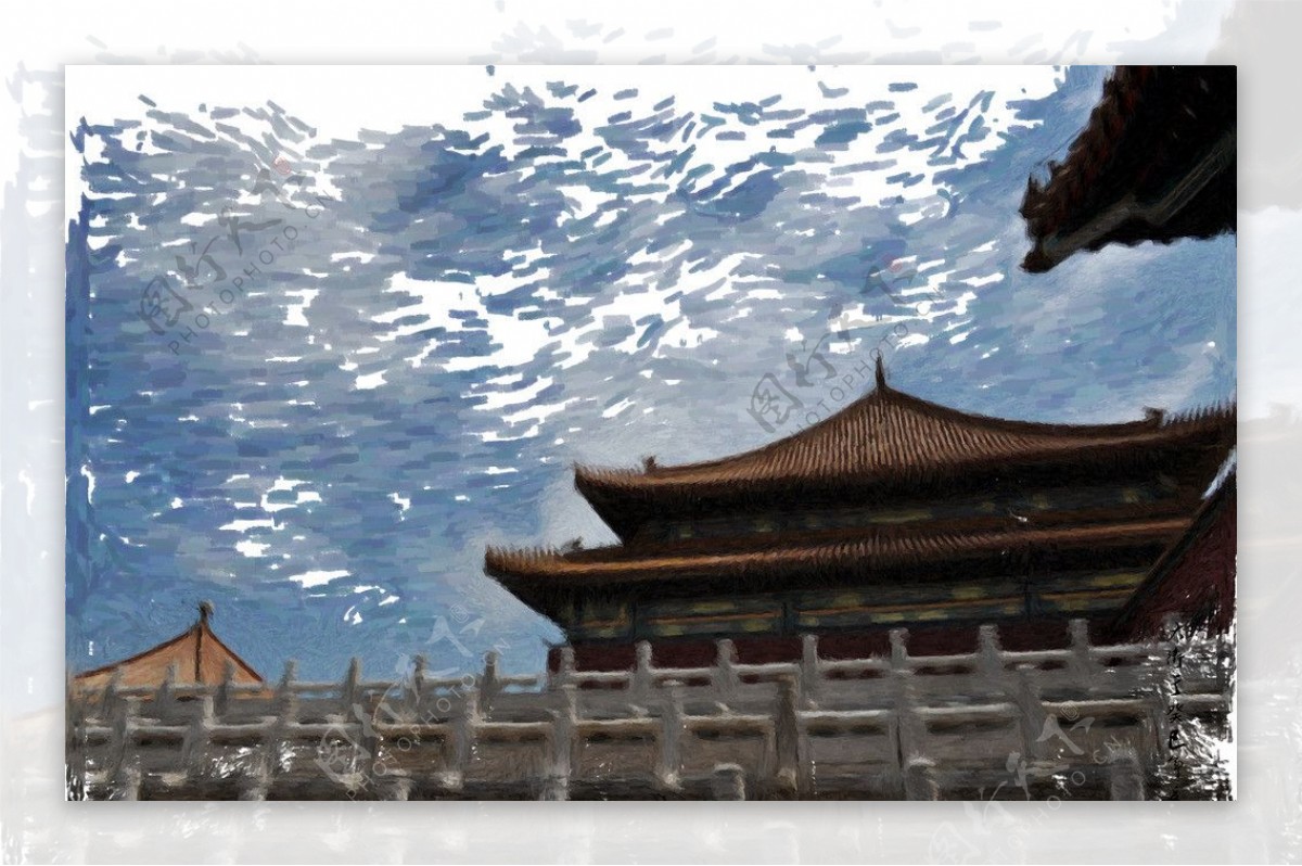 原创鼠绘北京故宫大殿图片