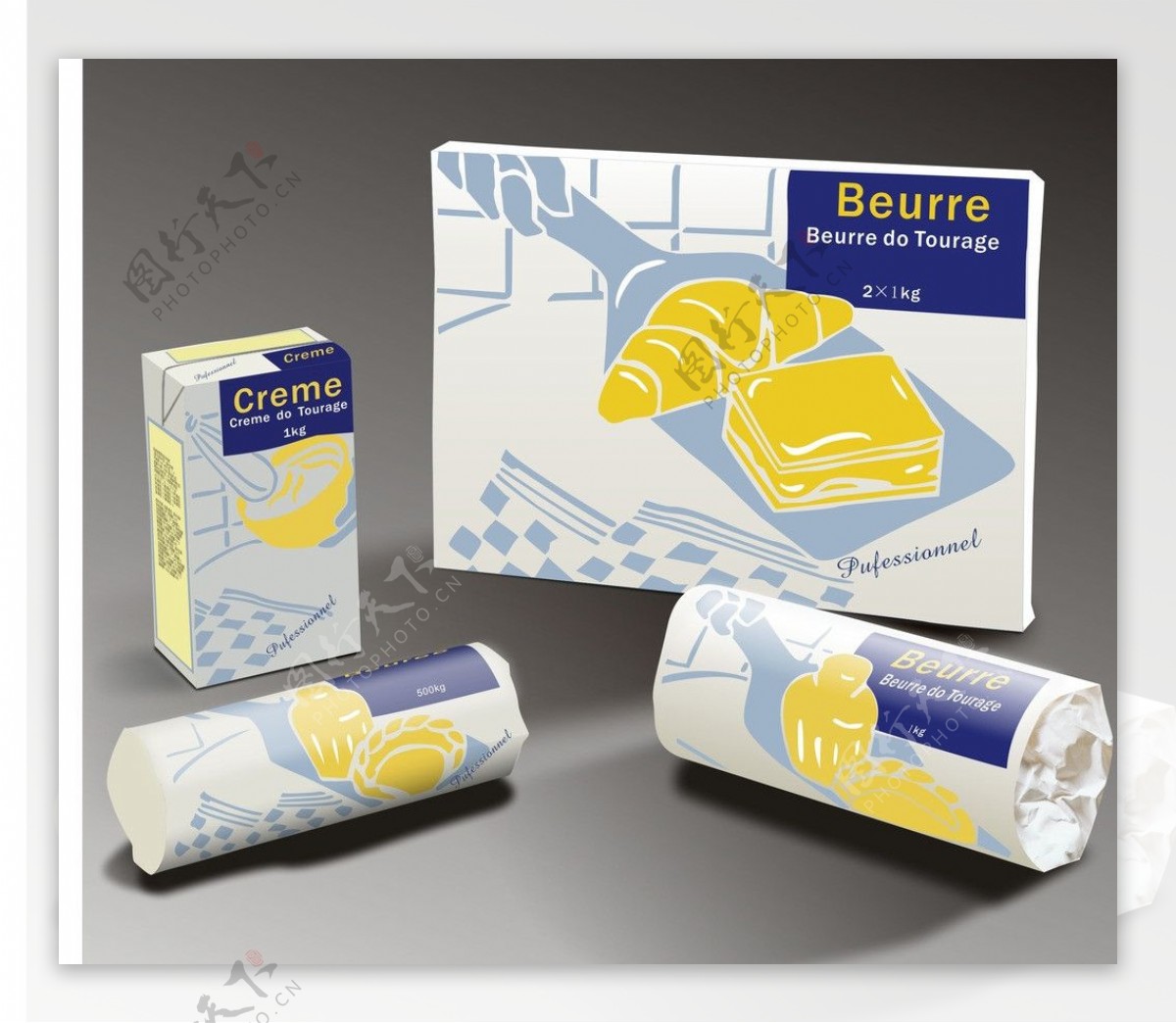 奶油包装效果图图片