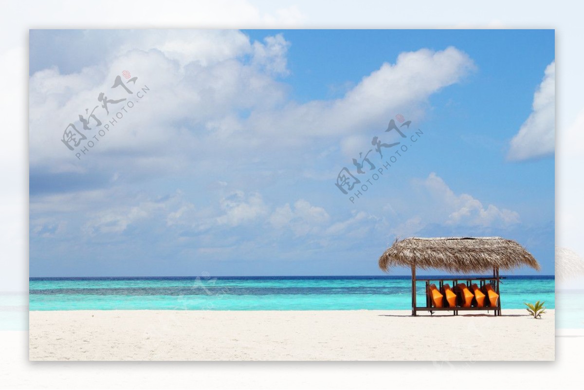 马尔代夫AV岛沙滩图片