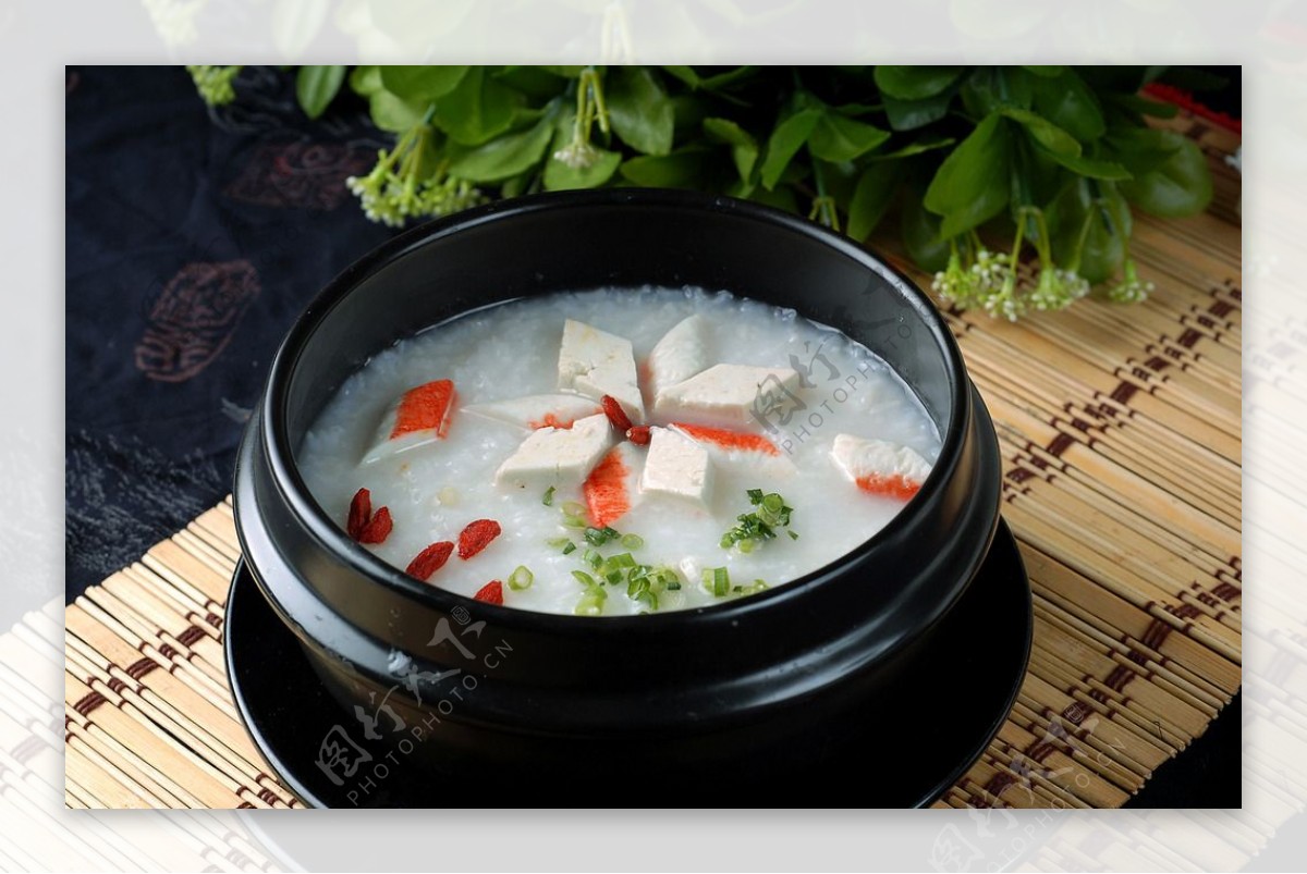 蟹柳豆腐粥图片