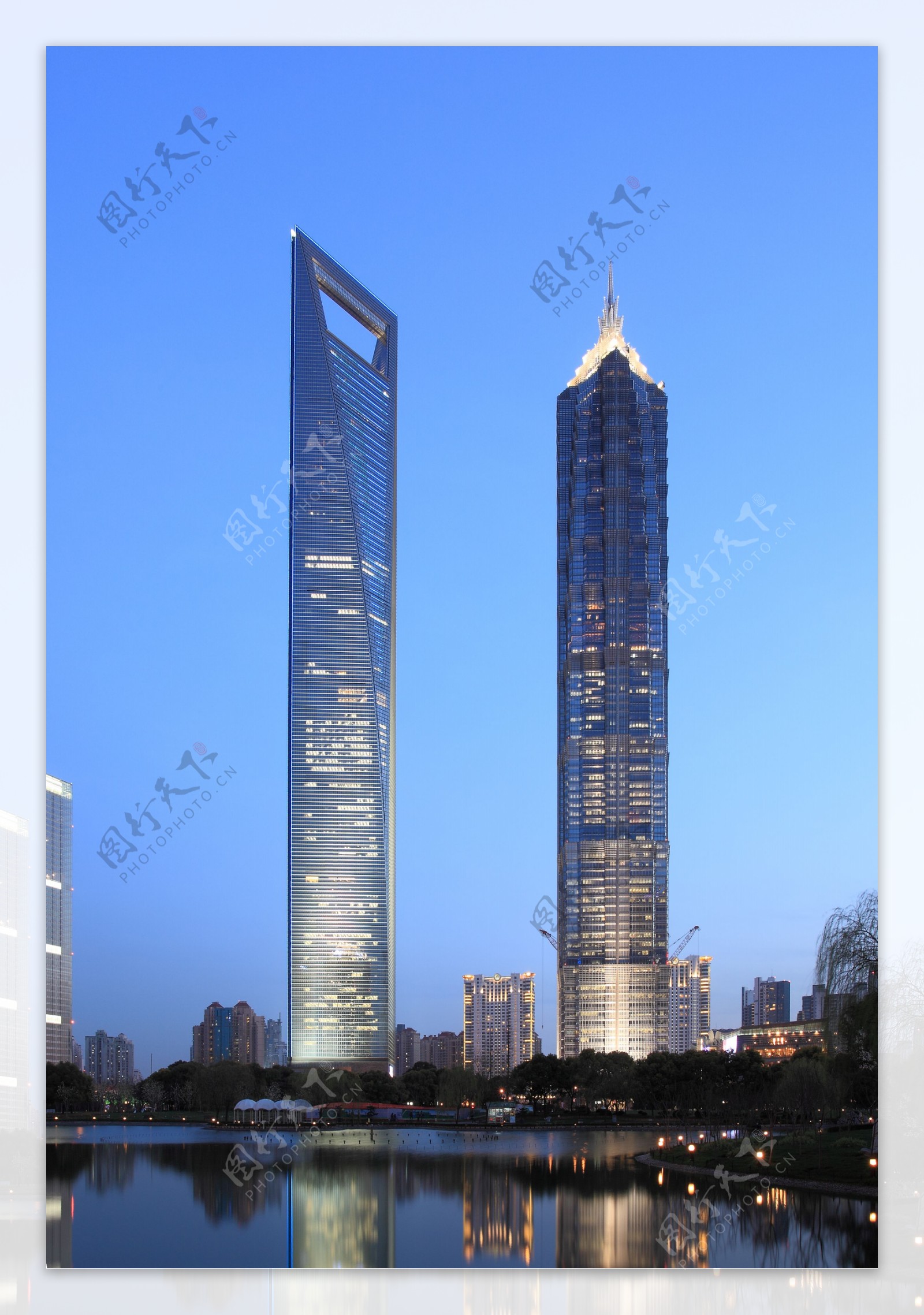 金茂大厦环球金融中心图片
