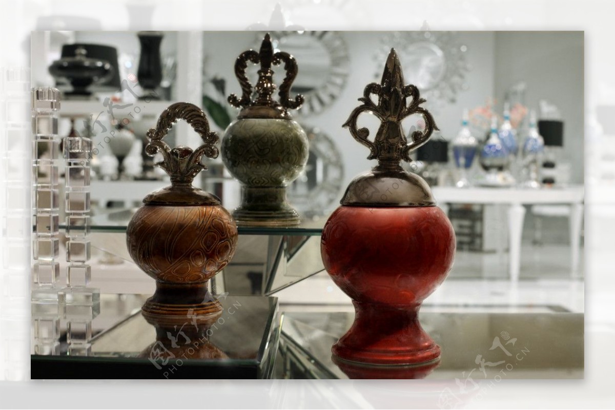 欧式陶瓷摆件三件套图片
