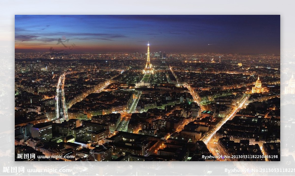 巴黎夜景图片