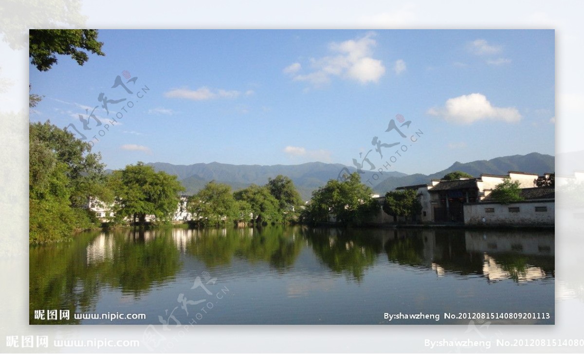 宏村南湖小景图片