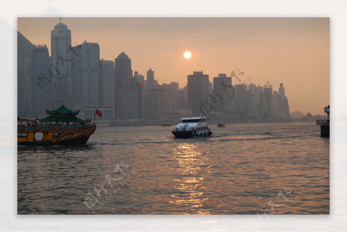 香港夕阳图片