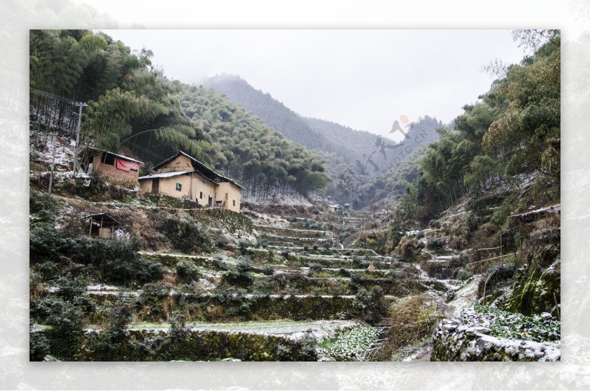 单总雪景图片