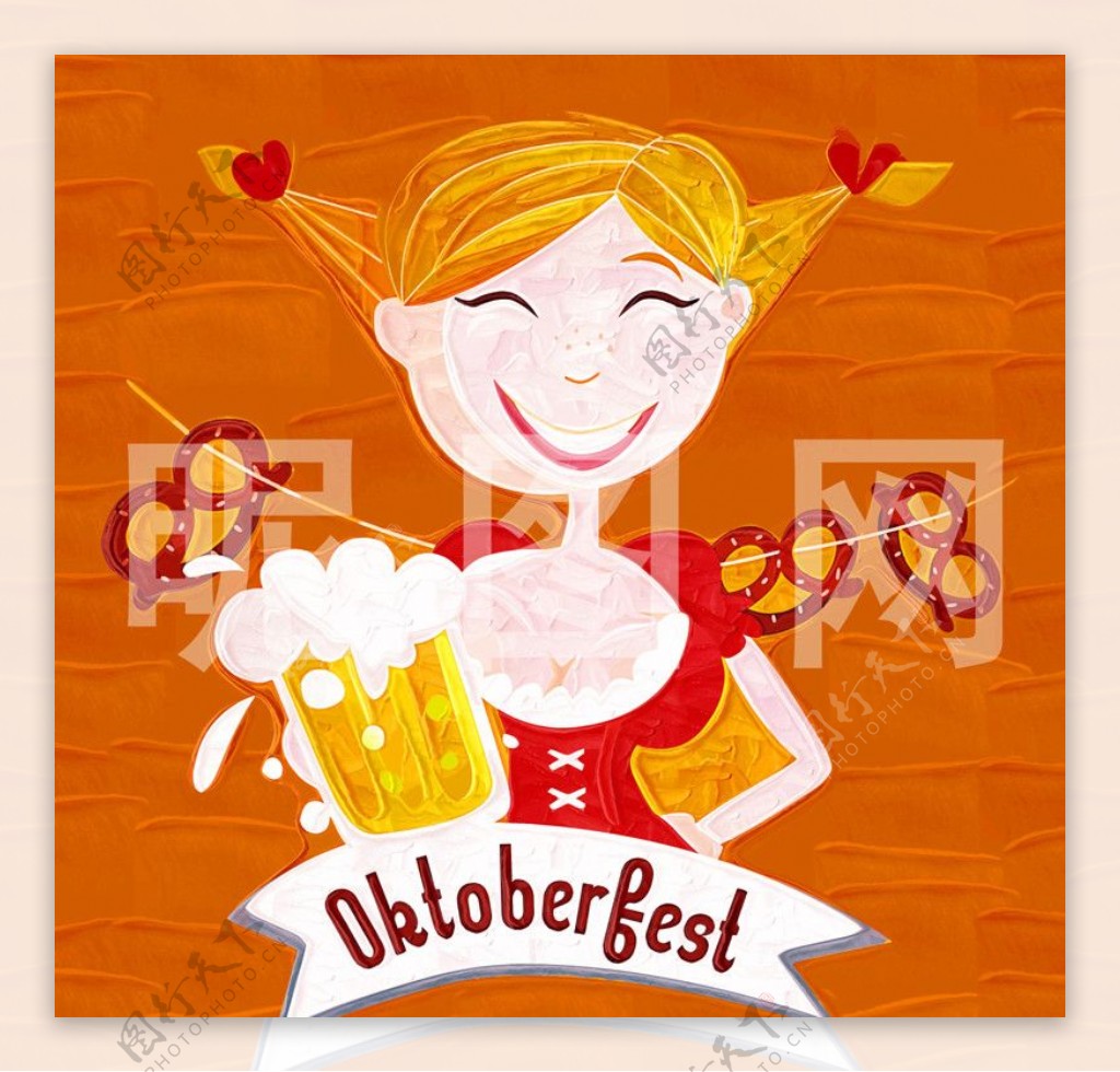 油画德国慕尼黑啤酒节图片