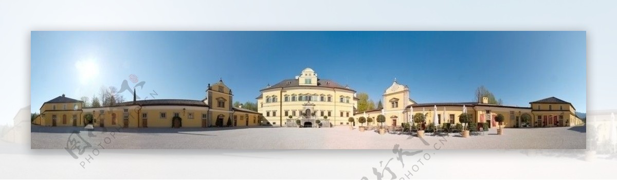 萨尔斯堡海布伦宫全景图片