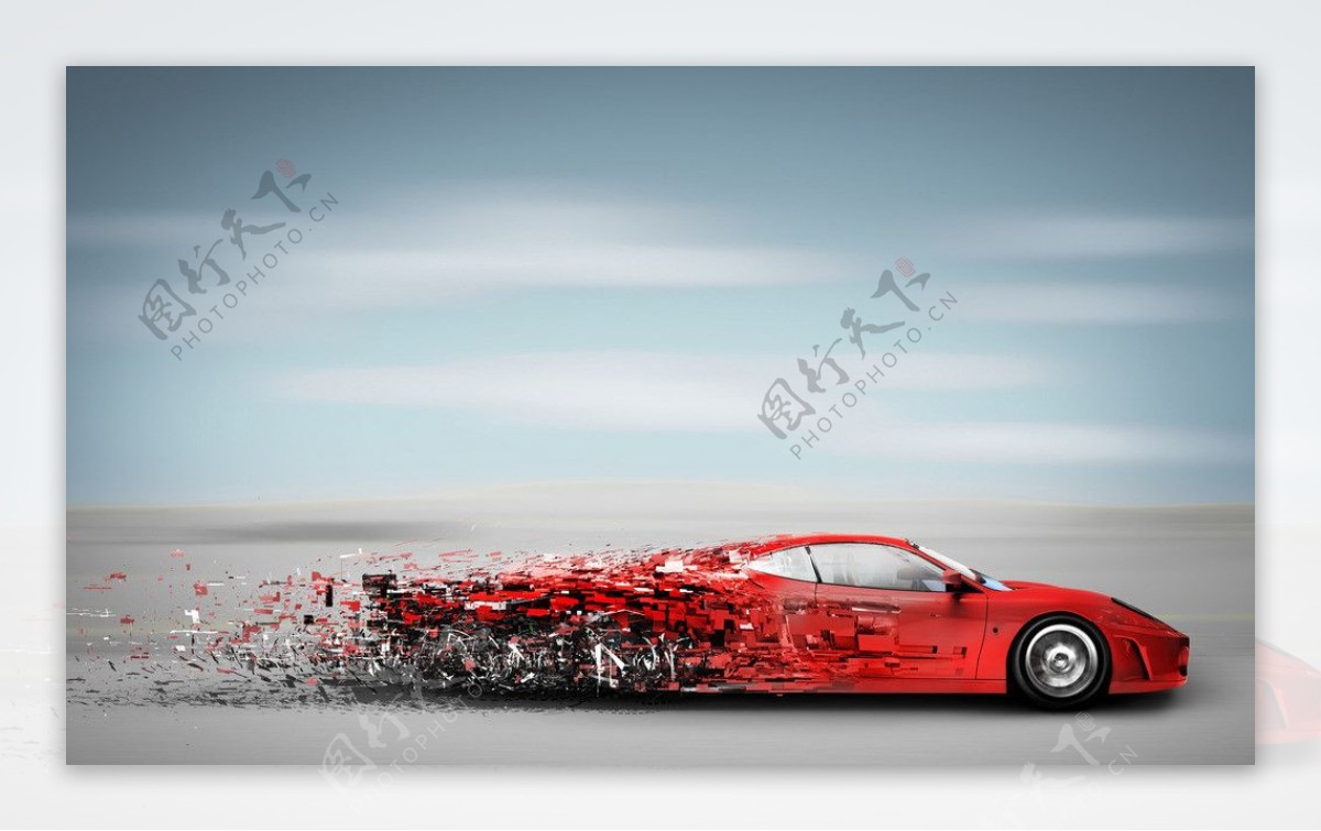 红色跑车图片