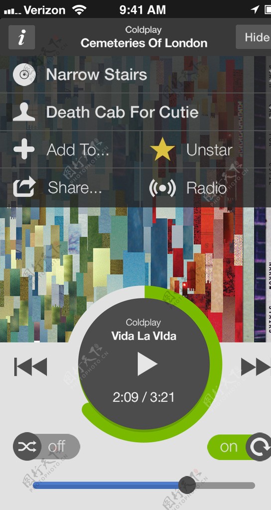播放器UI音乐界面按钮图片