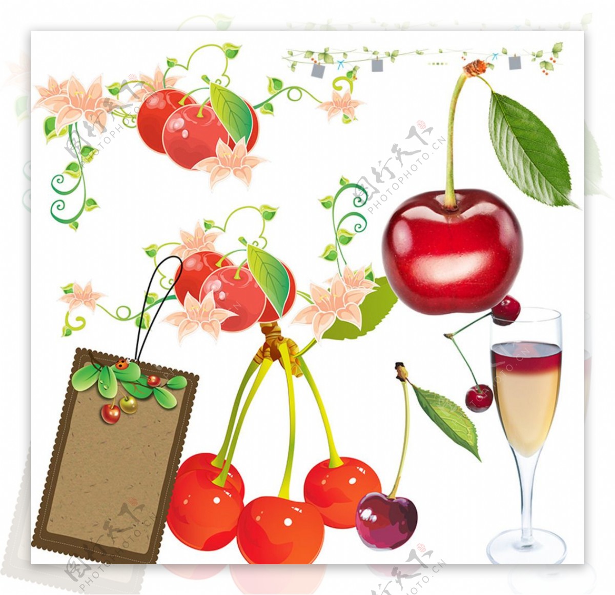 红樱桃素材图片