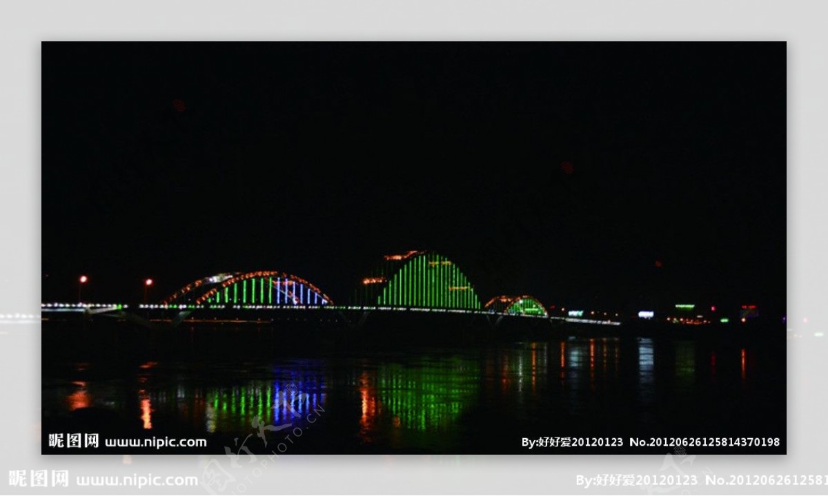 吉安大桥夜景图片