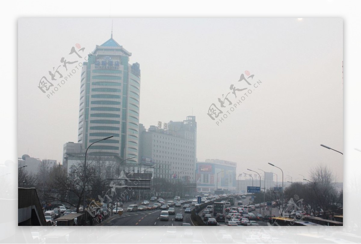 北京的雾霾图片