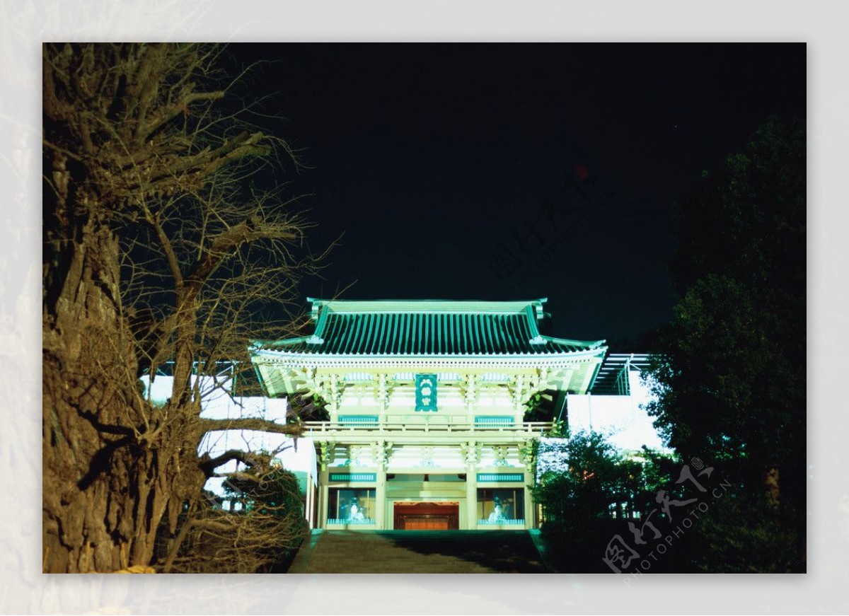 庙宇夜景图片
