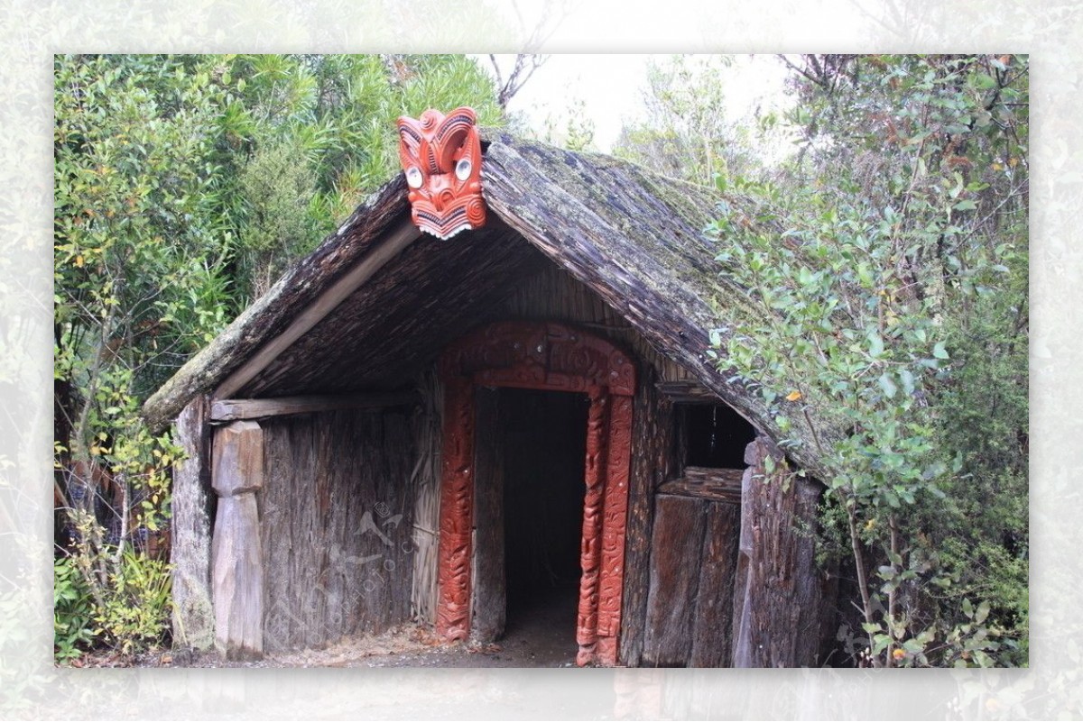 新西兰毛利人小屋图片