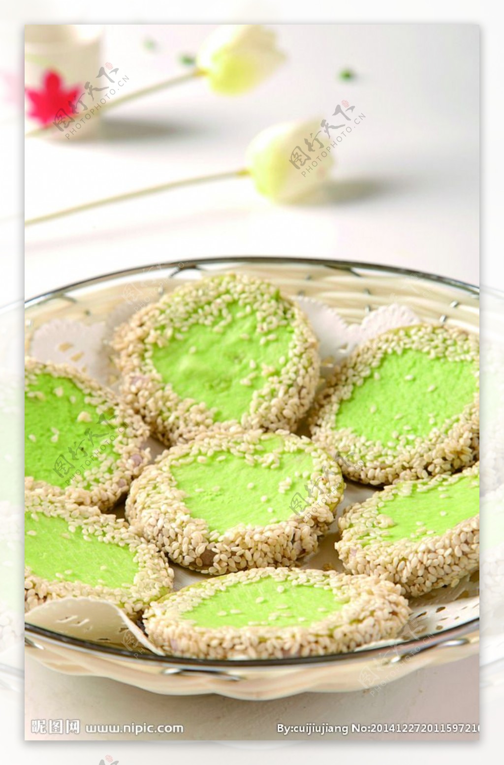 绿茶佛饼图片