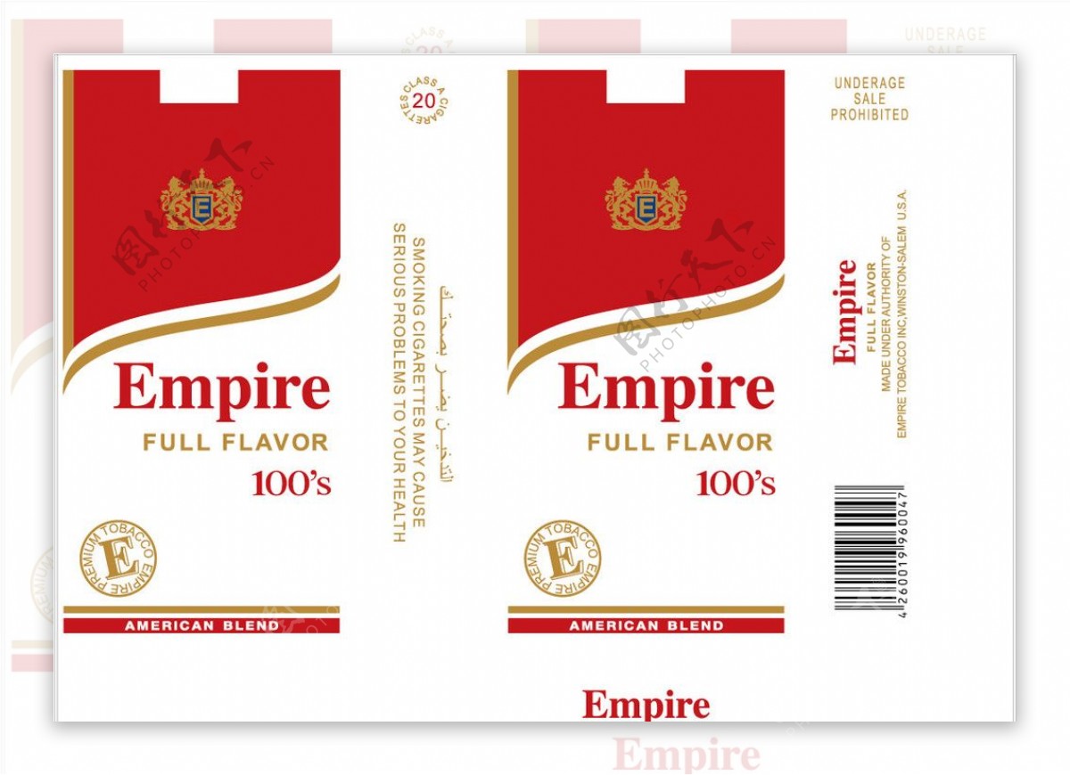 Empire烟软包图片