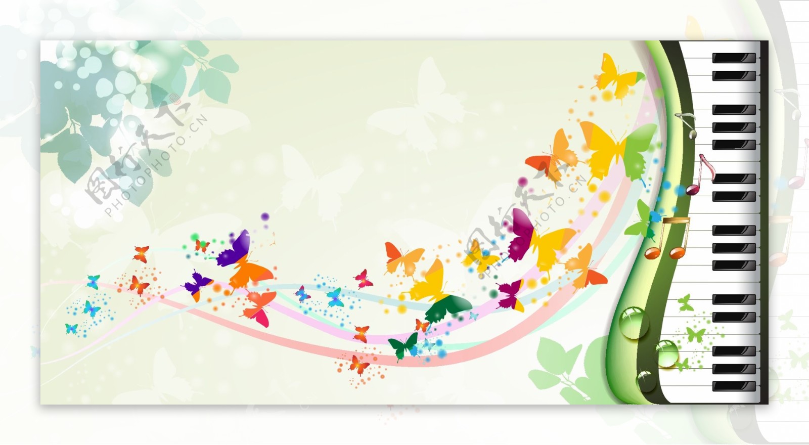 蝴蝶花纹花卉背景图片