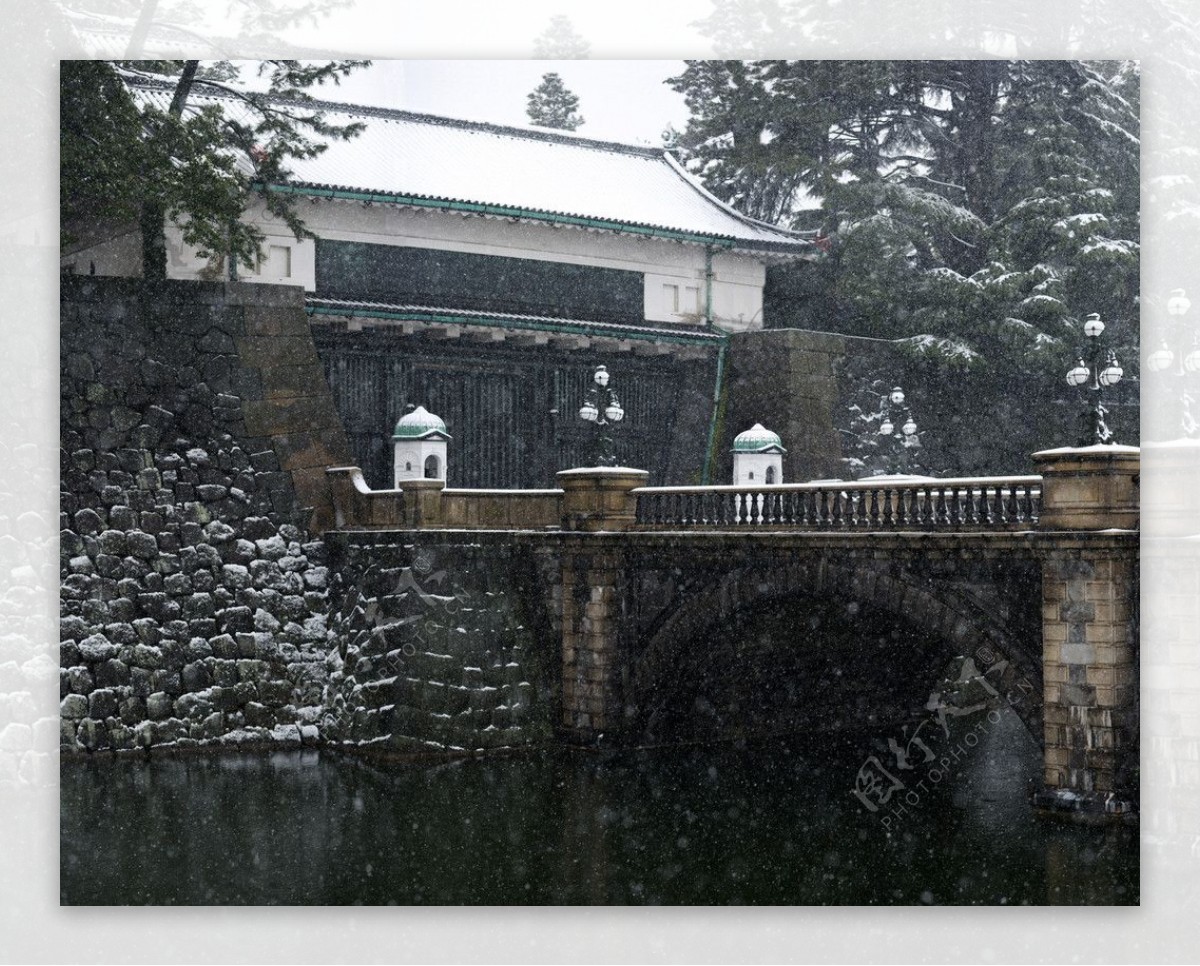雪二重桥图片