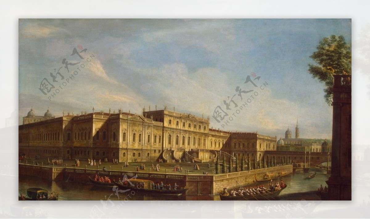油画伊丽莎白彼得洛芙娜女皇的夏宫图片