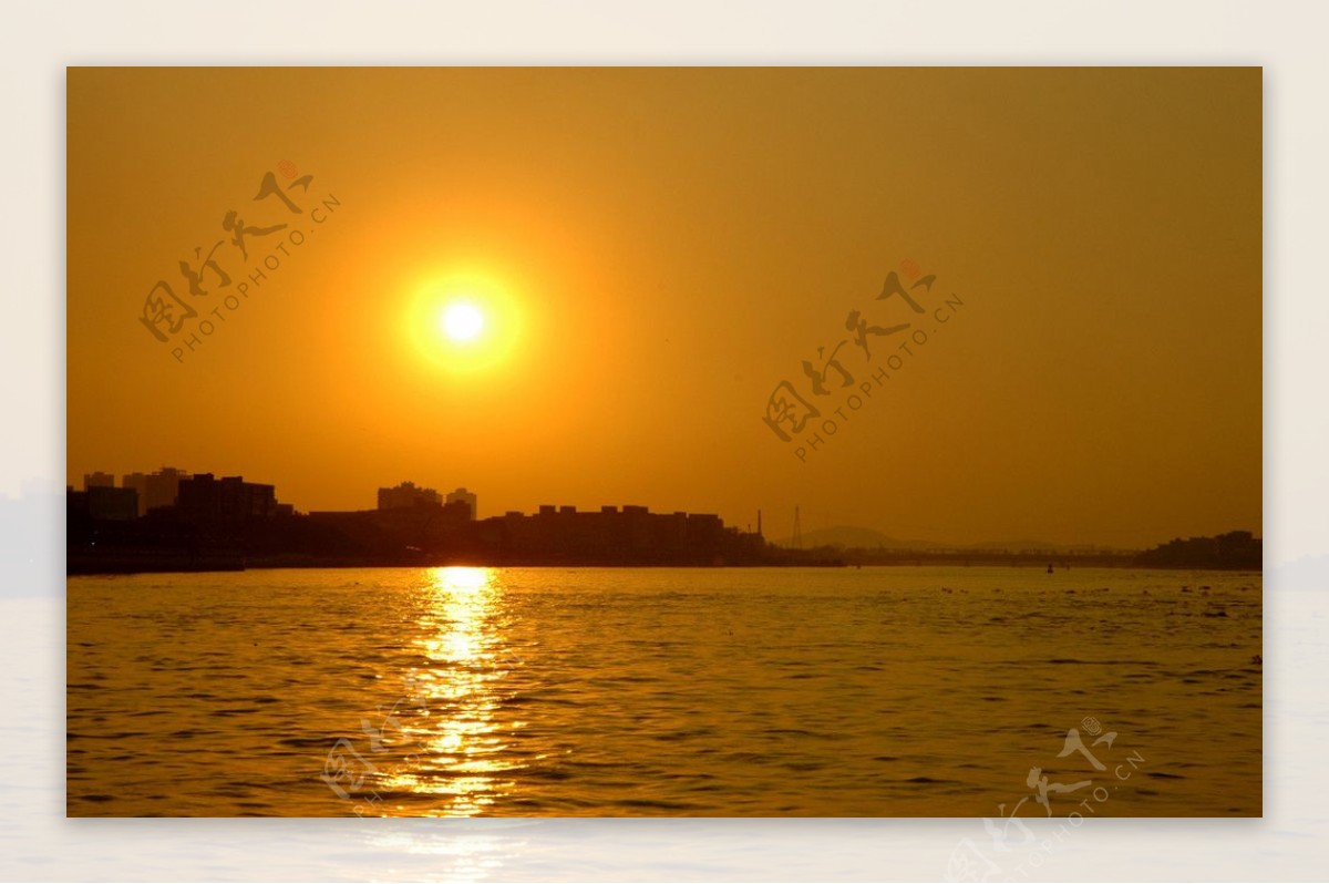 珠江日落图片