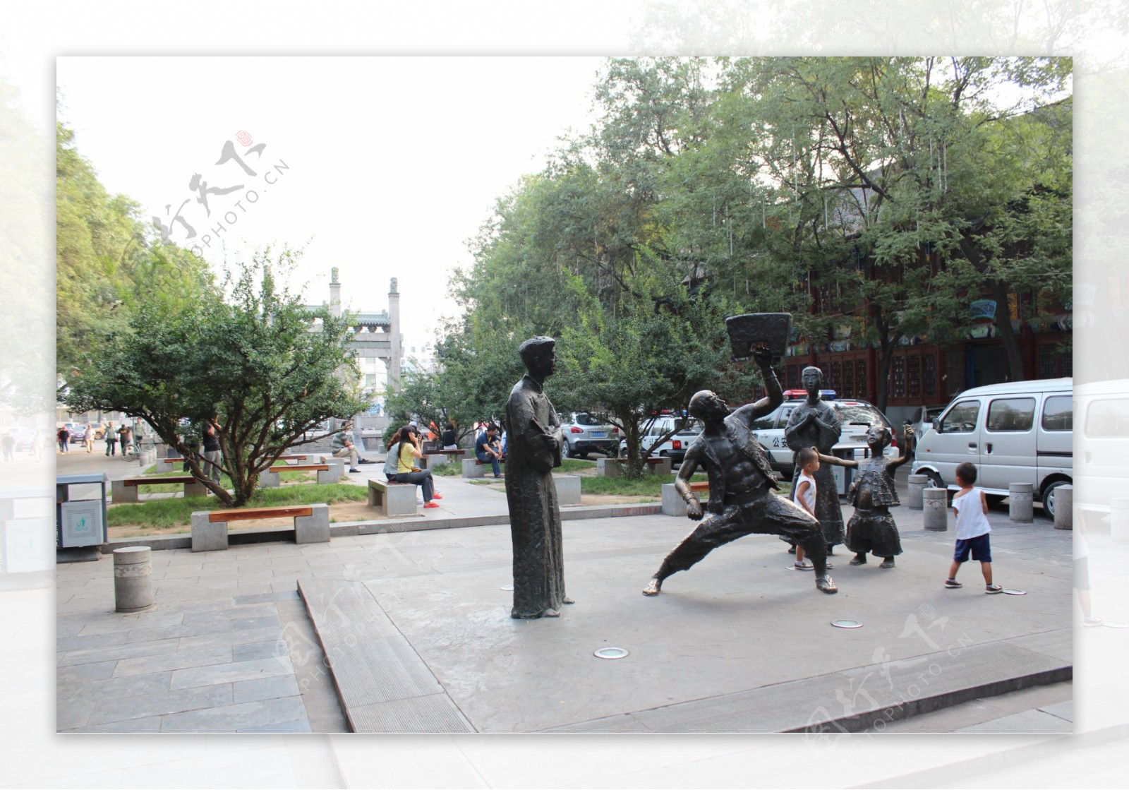 西安回民街雕塑图片