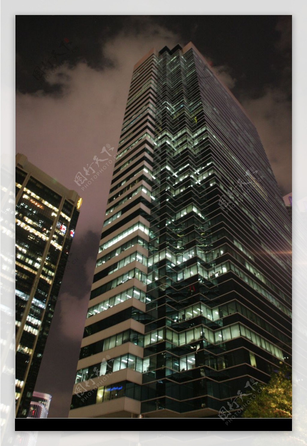 高楼大厦夜景图片