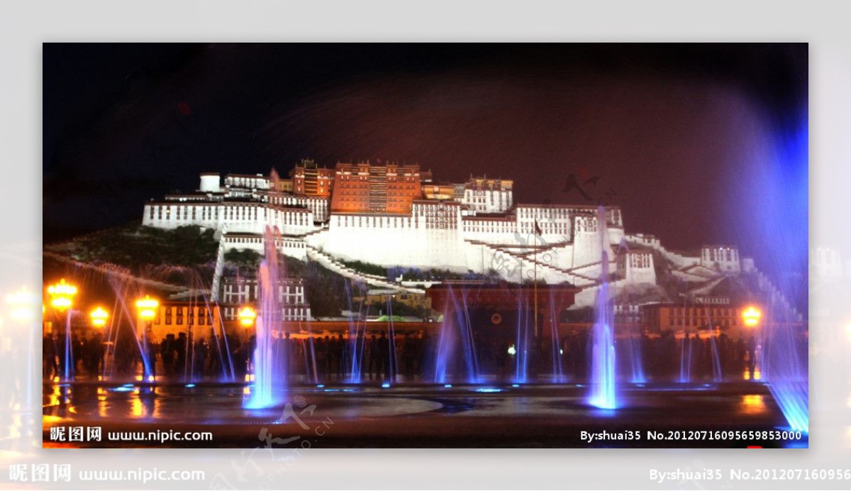 布达拉宫之夜图片