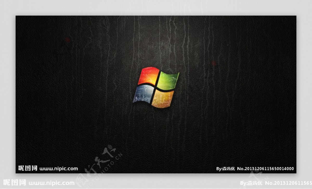 黑色微软皮质桌面图片