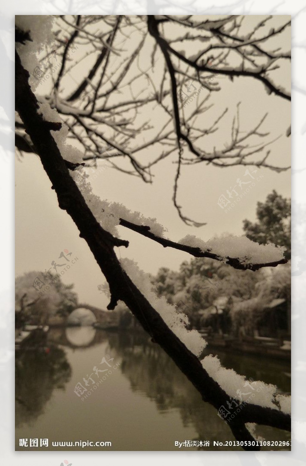 雪后西塘图片