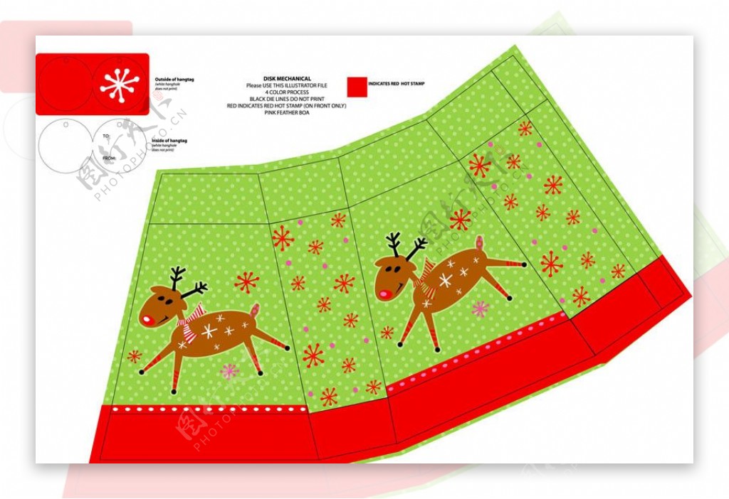 小鹿圣诞纸盒图片