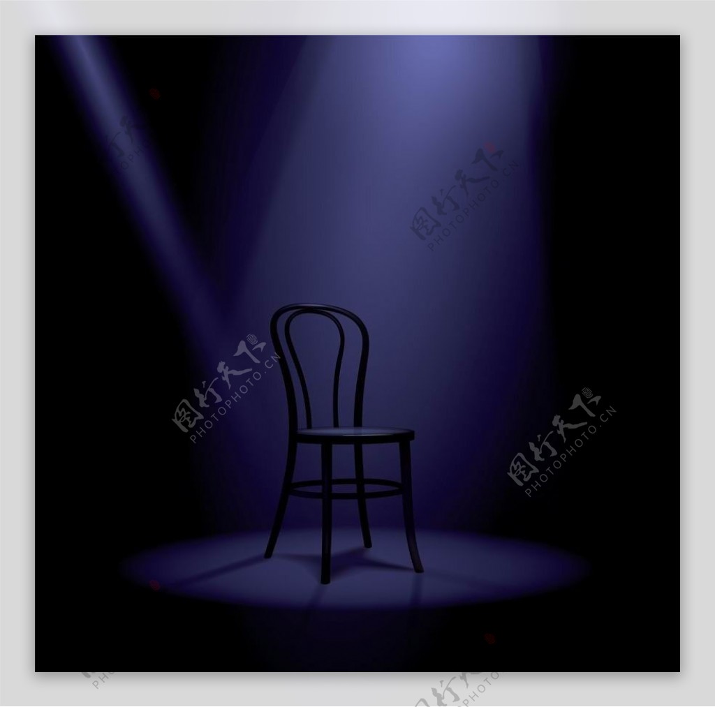 聚光灯舞台灯光背景椅子图片