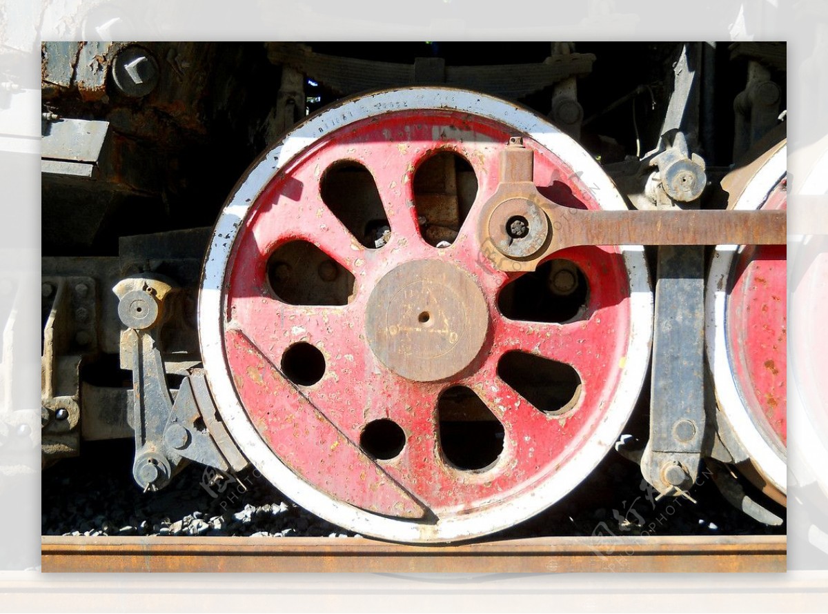 蒸汽机车主轮图片