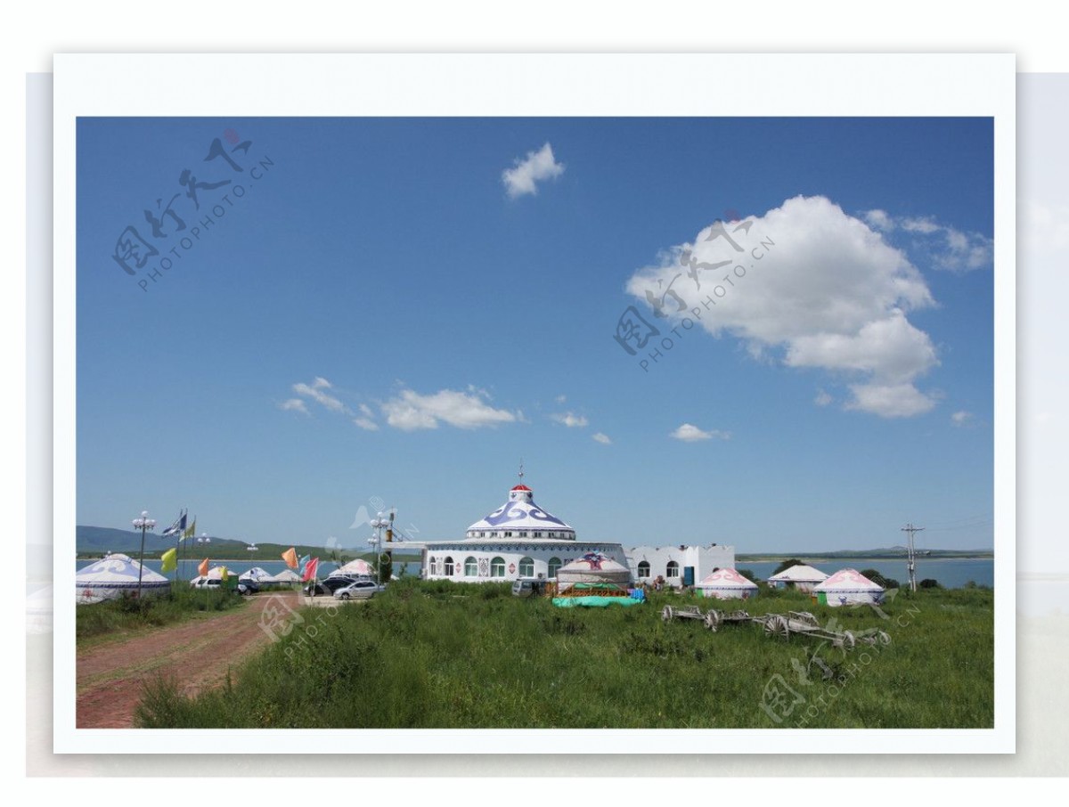 科尔沁草原蒙古包图片