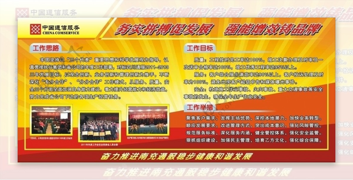 中国通信服务企业展板图片