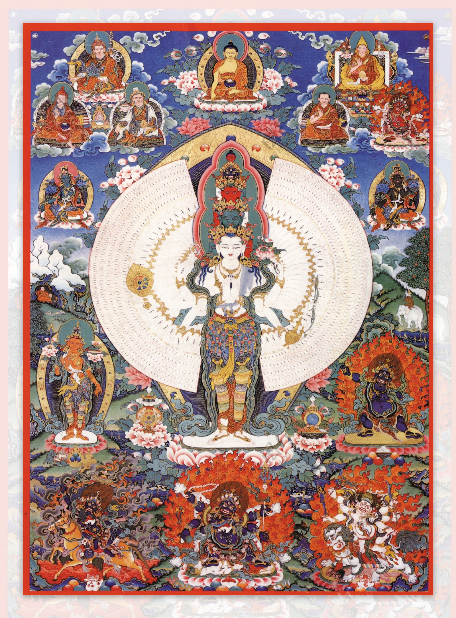 西藏日喀则唐卡佛教佛法佛经佛龛唐卡全大藏族文化05图片