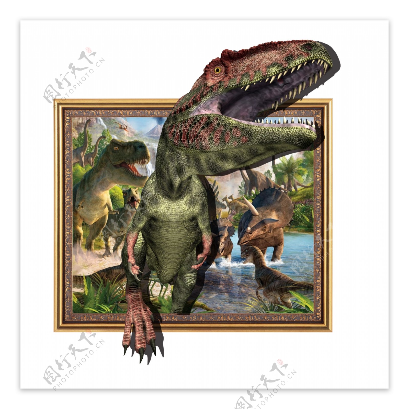 3D立体画恐龙图片