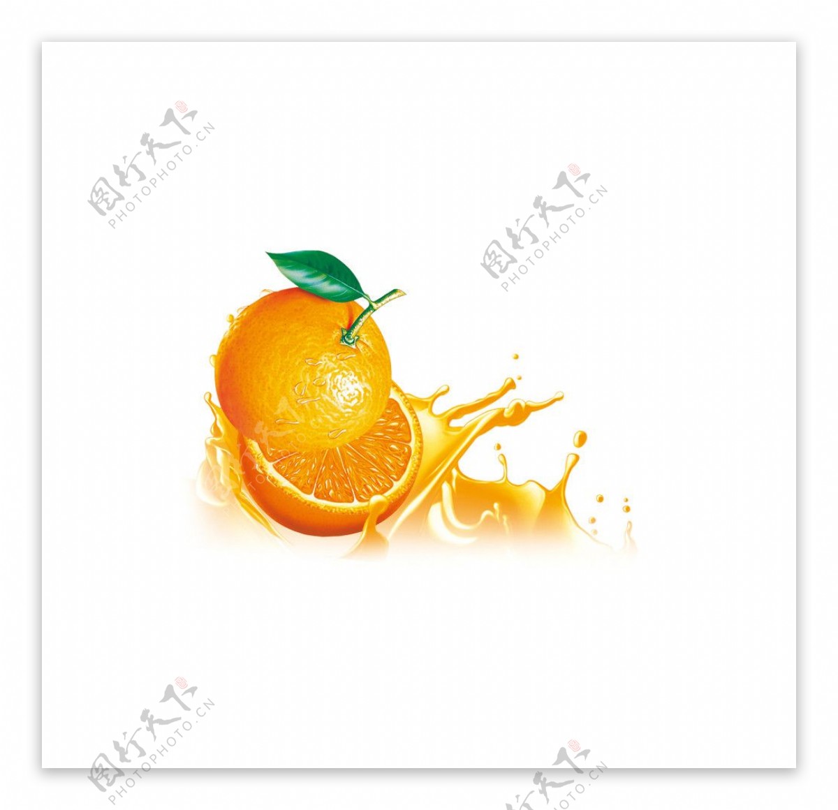 橙子扔进橙汁里图片