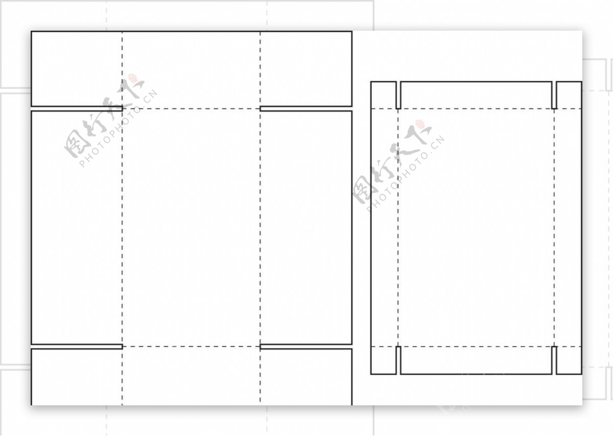 特殊盒型展开图图片