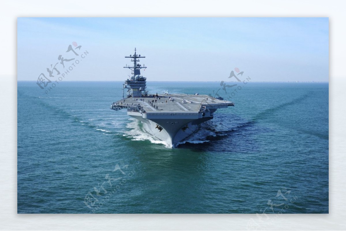 在大西洋试航在美国海军USS乔治布什CVN77图片