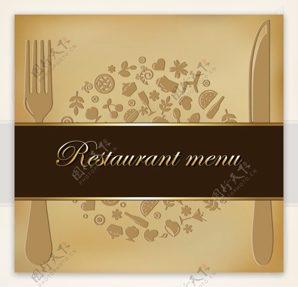 欧式菜单西餐酒店用品图标图片