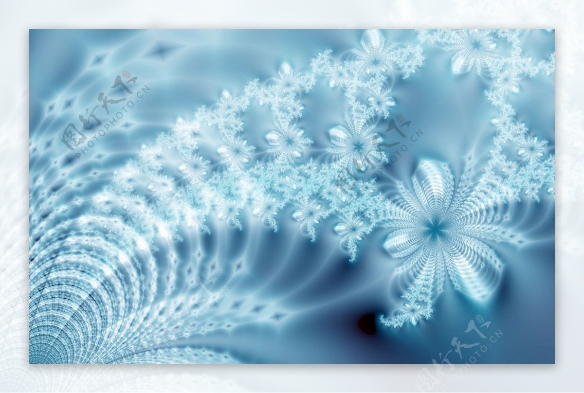冬季雪花花纹背景图片