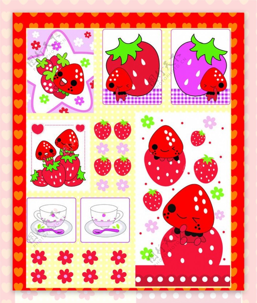 草莓小人图片