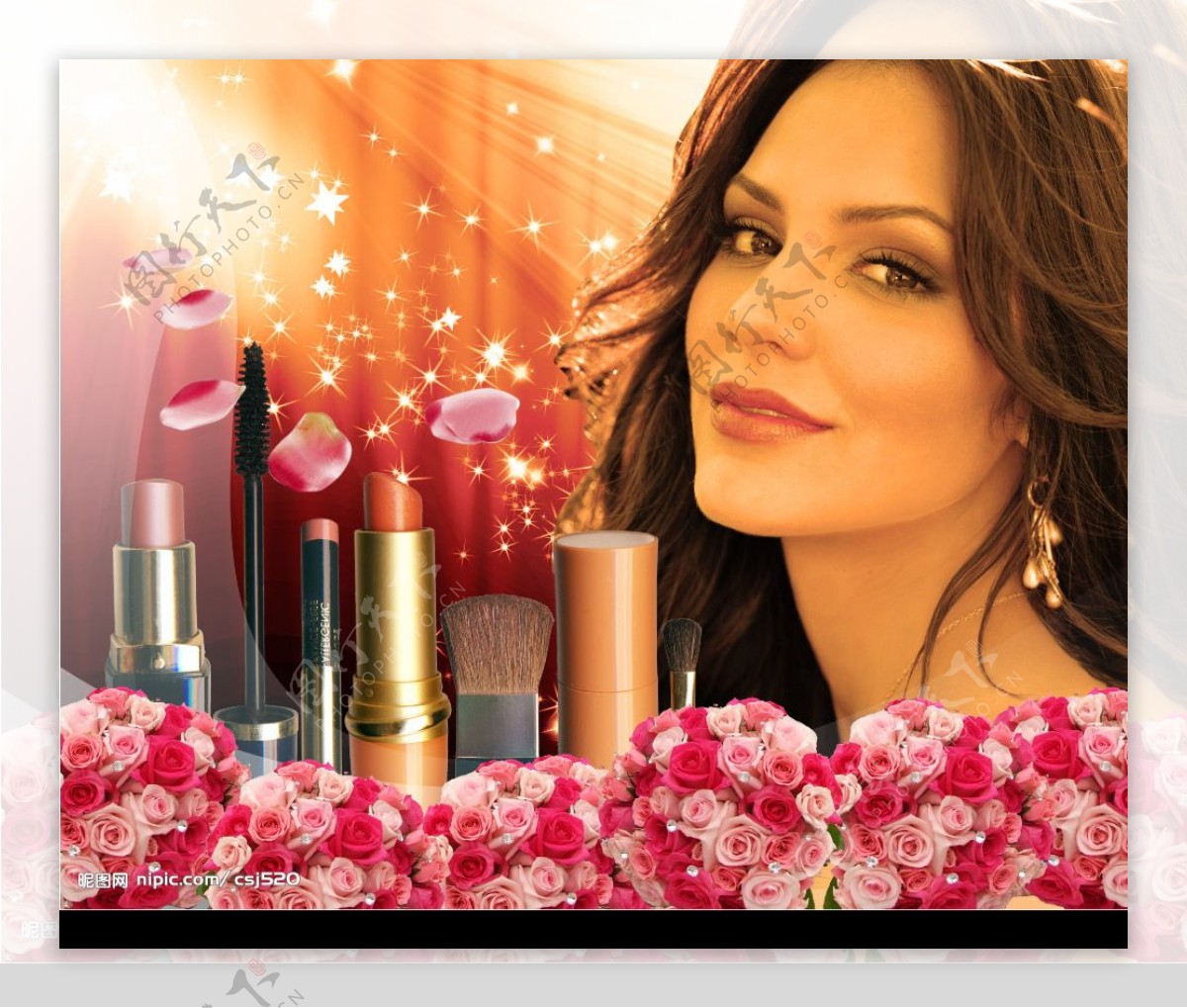 化妆品广告图片_产品手册_画册装帧-图行天下素材网