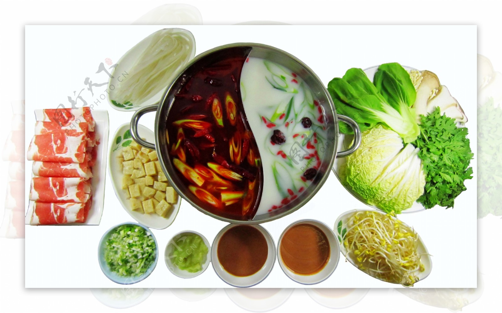 重庆火锅及菜品图片