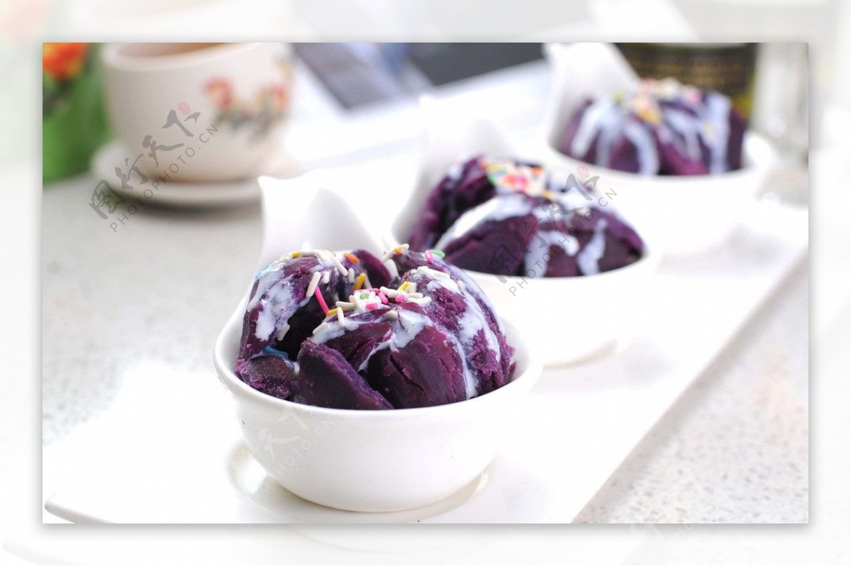 紫薯沙拉图片