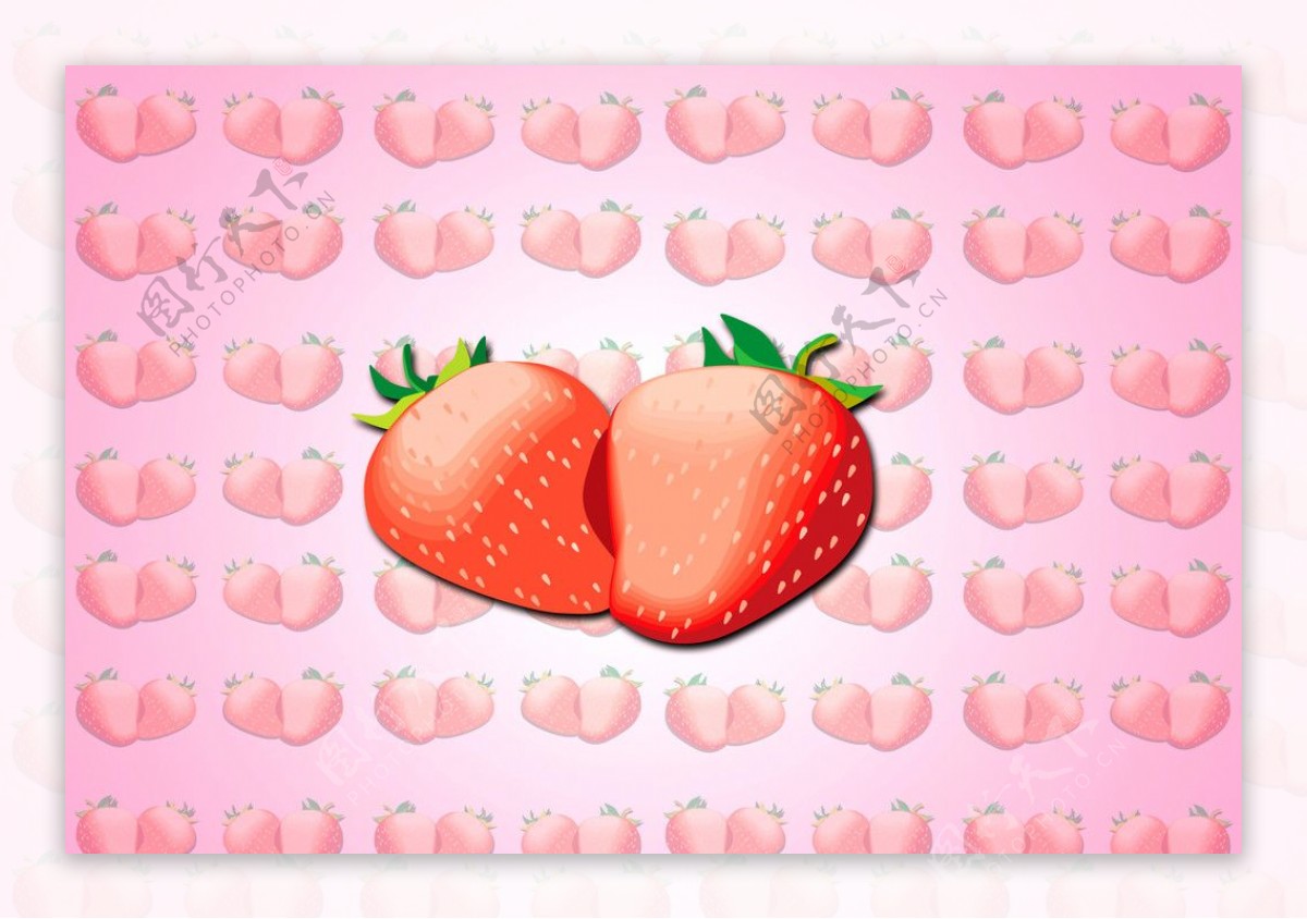 草莓背景底纹素材图片